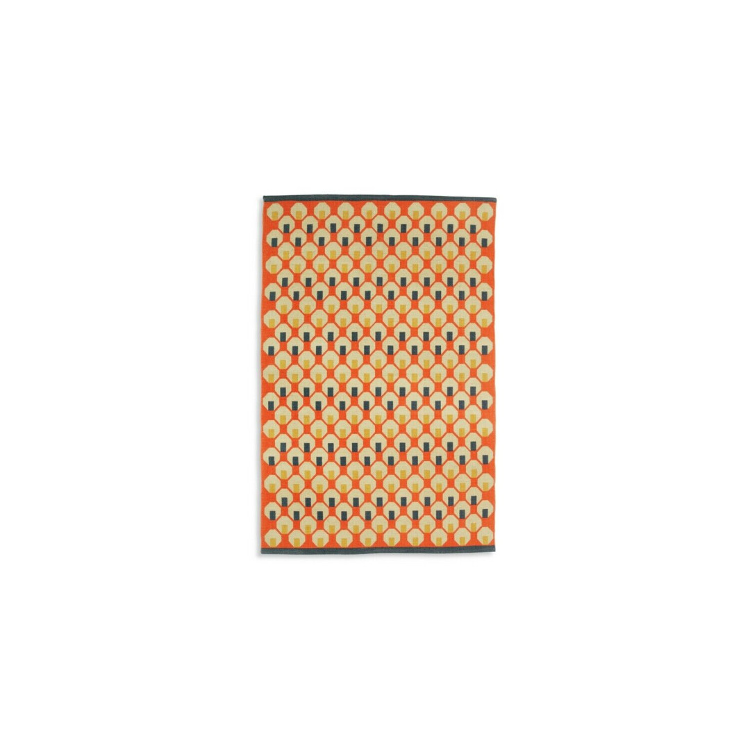 Octo Flatweave Cotton Rug - Orange - 120x180cm      (31)