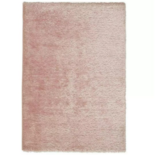 Habitat Luxury Plain Shaggy Rug - 160x230cm - Blush Pink