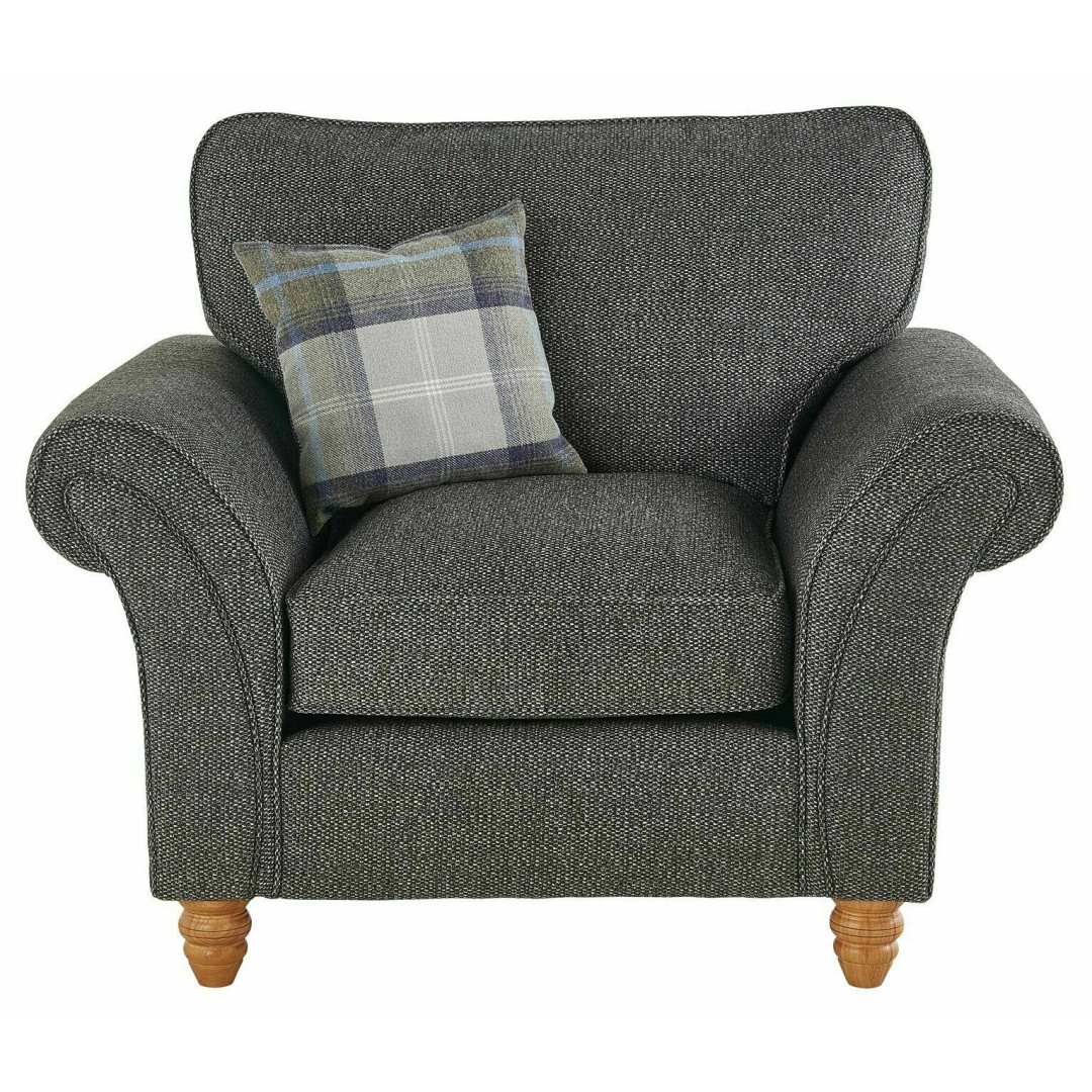 Home Edison Fabric Armchair - Charcoal