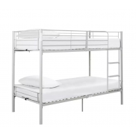 Mason Single Bunk Bed For Kids / Adults / Teenager - Silver (No Mattress)