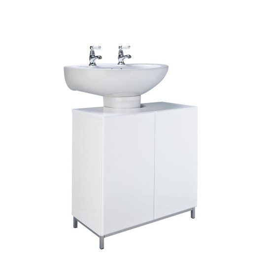 Gloss Under Sink Unit - White