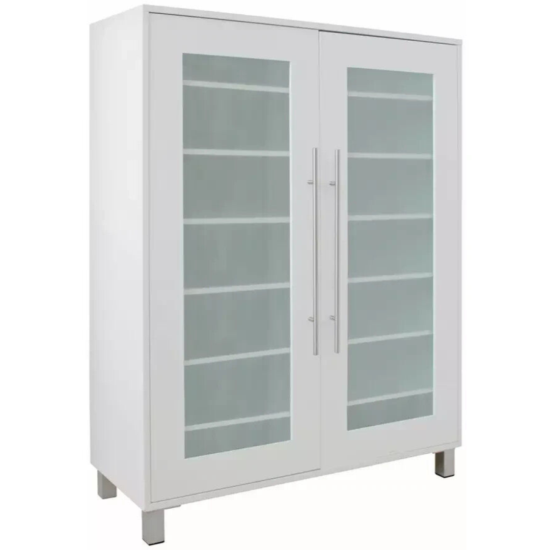 Argos Home Lydiard Gloss Shoe Cabinet Argos Home Door Lydiard Storage Shoe  Cabinet Grey - Main Image