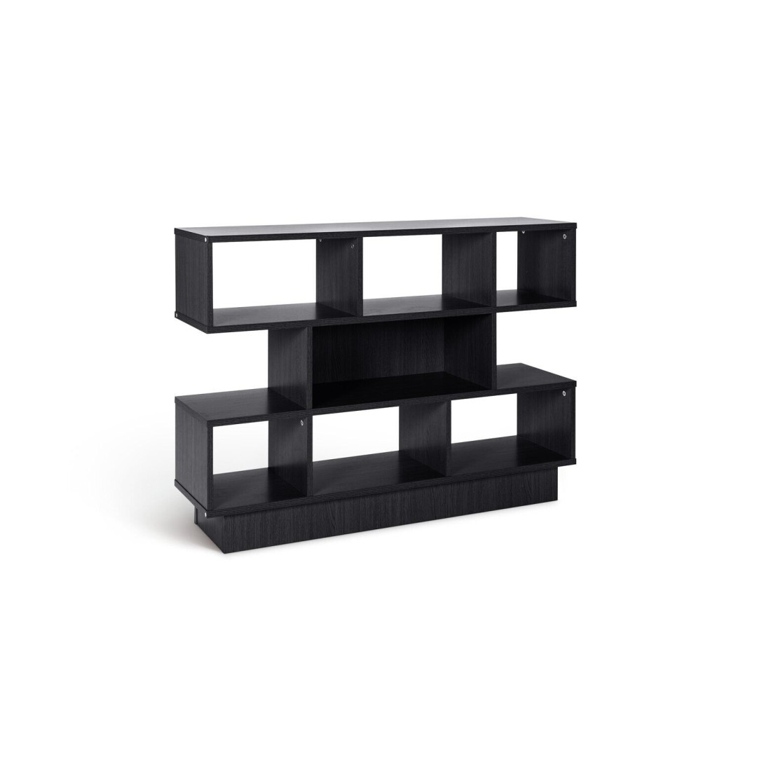 Cubes Short Wide Bookcase - Black