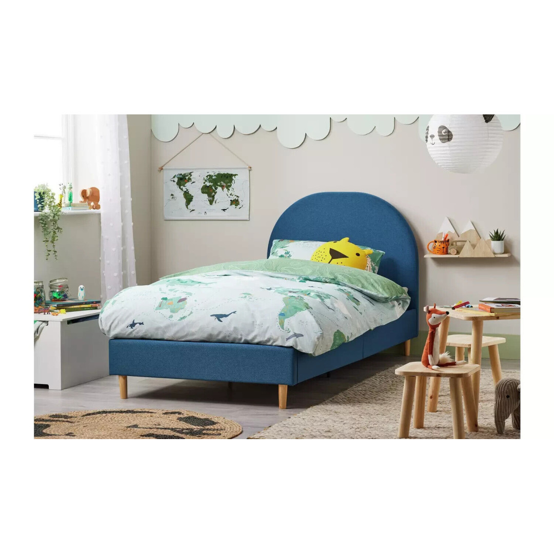 Olivia Single Bed Frame - Blue