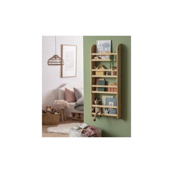 Kids Scandinavia 4 Shelf Wall Bookcase - Pine