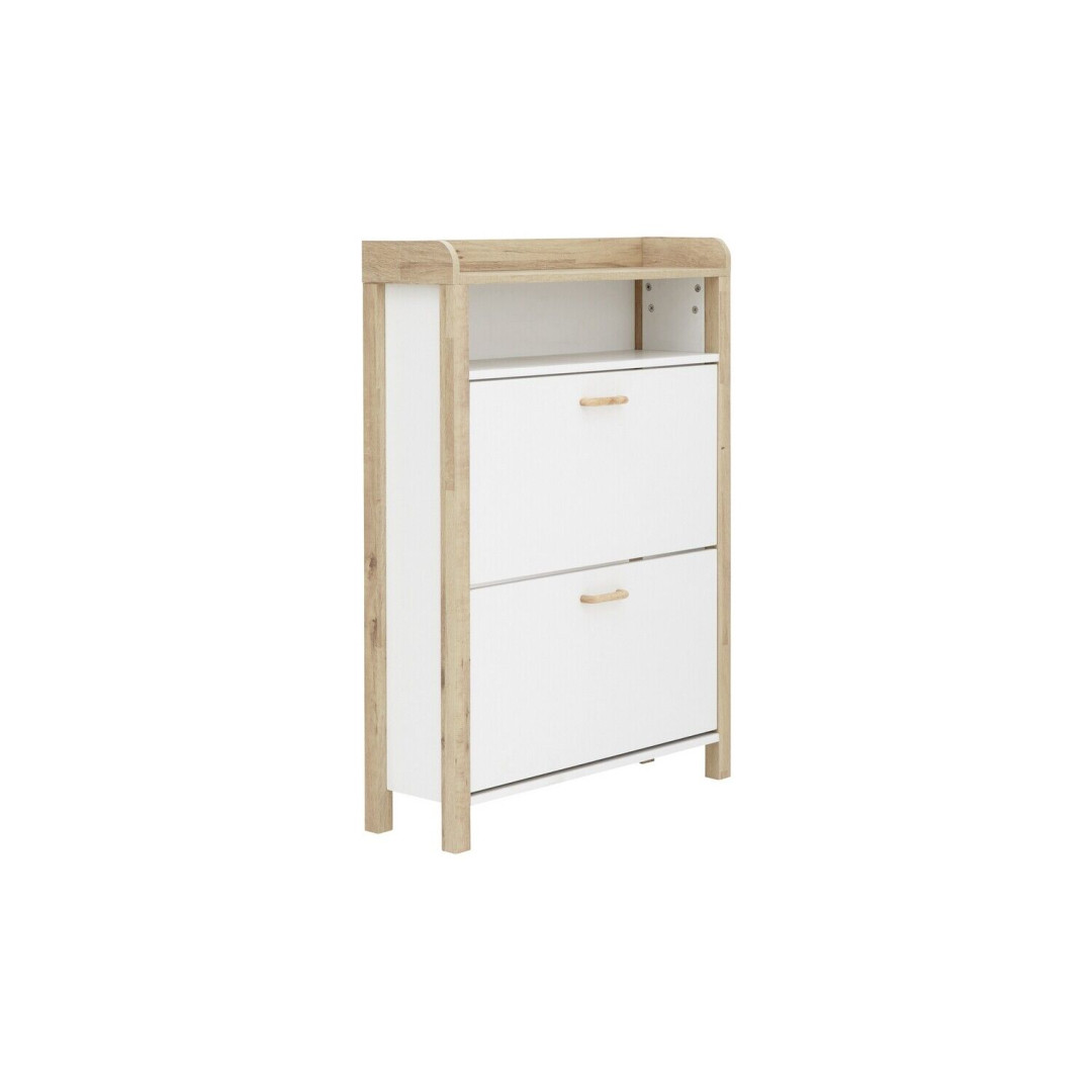 Berwick 1 Shelf Open Top Shoe Cabinet - White