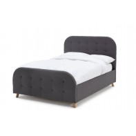 Ashby Ottoman Double Fabric Bed Frame - Grey