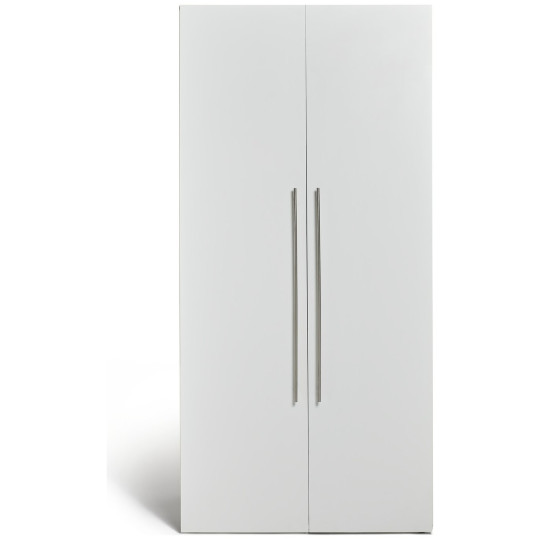 Atlas 2 Door Tall Wardrobe - White | Clean Modern Aesthetic