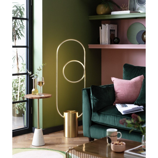 Pill LED Floor Lamp - Brushed Brass