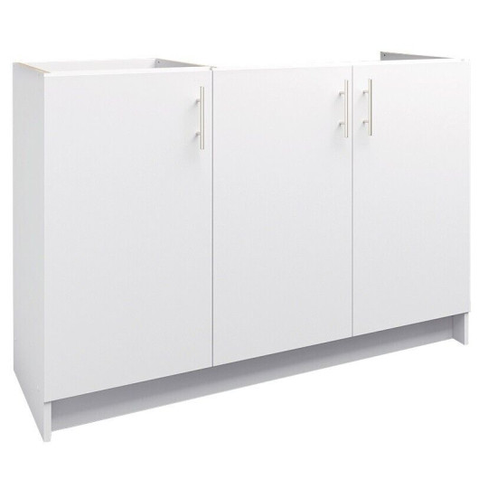 Kitchen Base Sink Unit 1200mm Cabinet With Doors Grey White Matt White Gloss