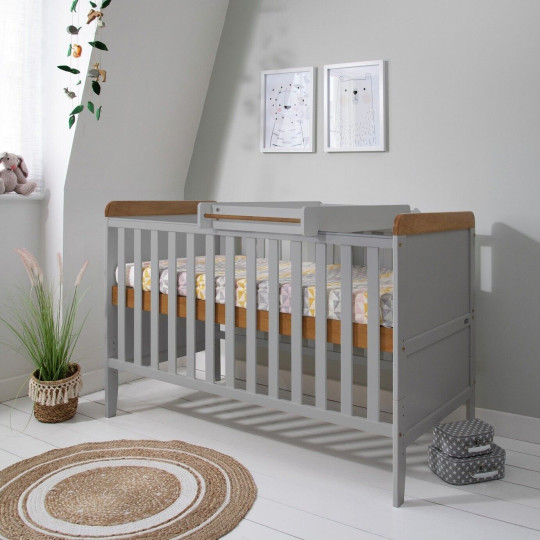 Tutti Bambini Rio Cot Bed Changer and Mattress - Grey