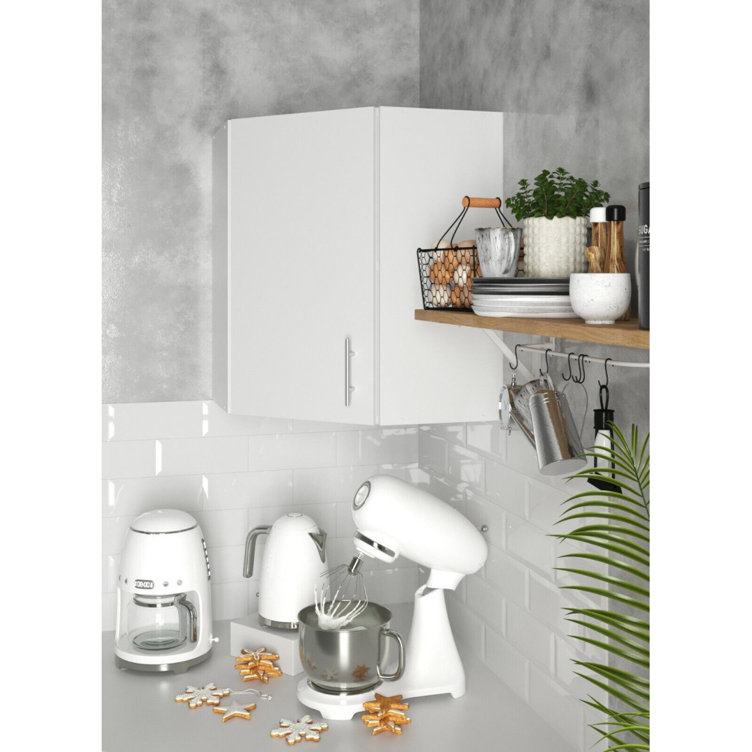 JD Greta Kitchen 600mm Wall Corner Cabinet - White