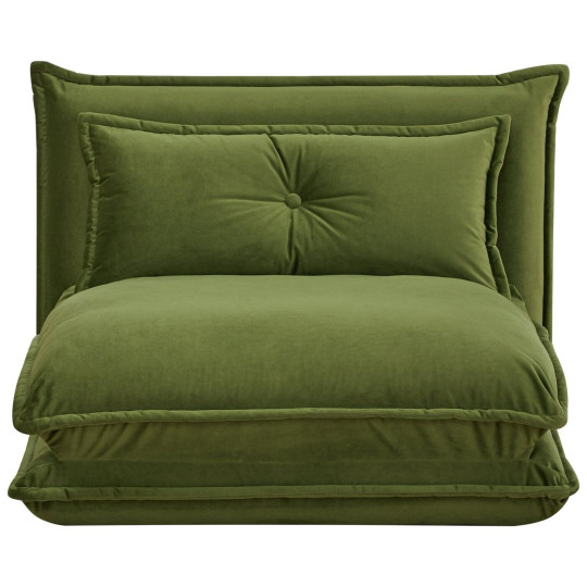 Lottie Fabric Chair Bed - Moss Green