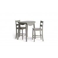 Chicago Extending Bar Table & 2 Stools - Grey