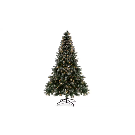 Habitat 8ft Pre lit Blue Oscar With Pine Cone Christmas Tree
