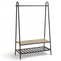 Turner Clothes Rail with Shoe Rack - Black