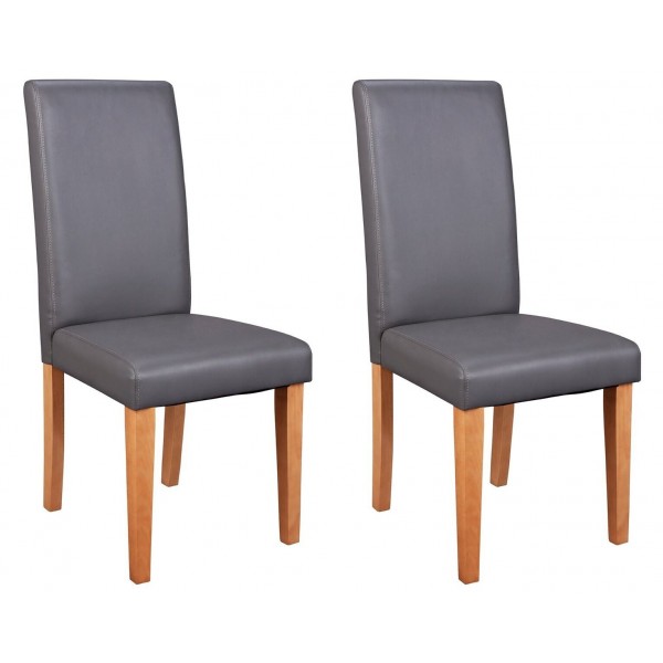 Pair of Midback Dining Chairs - Charcoal