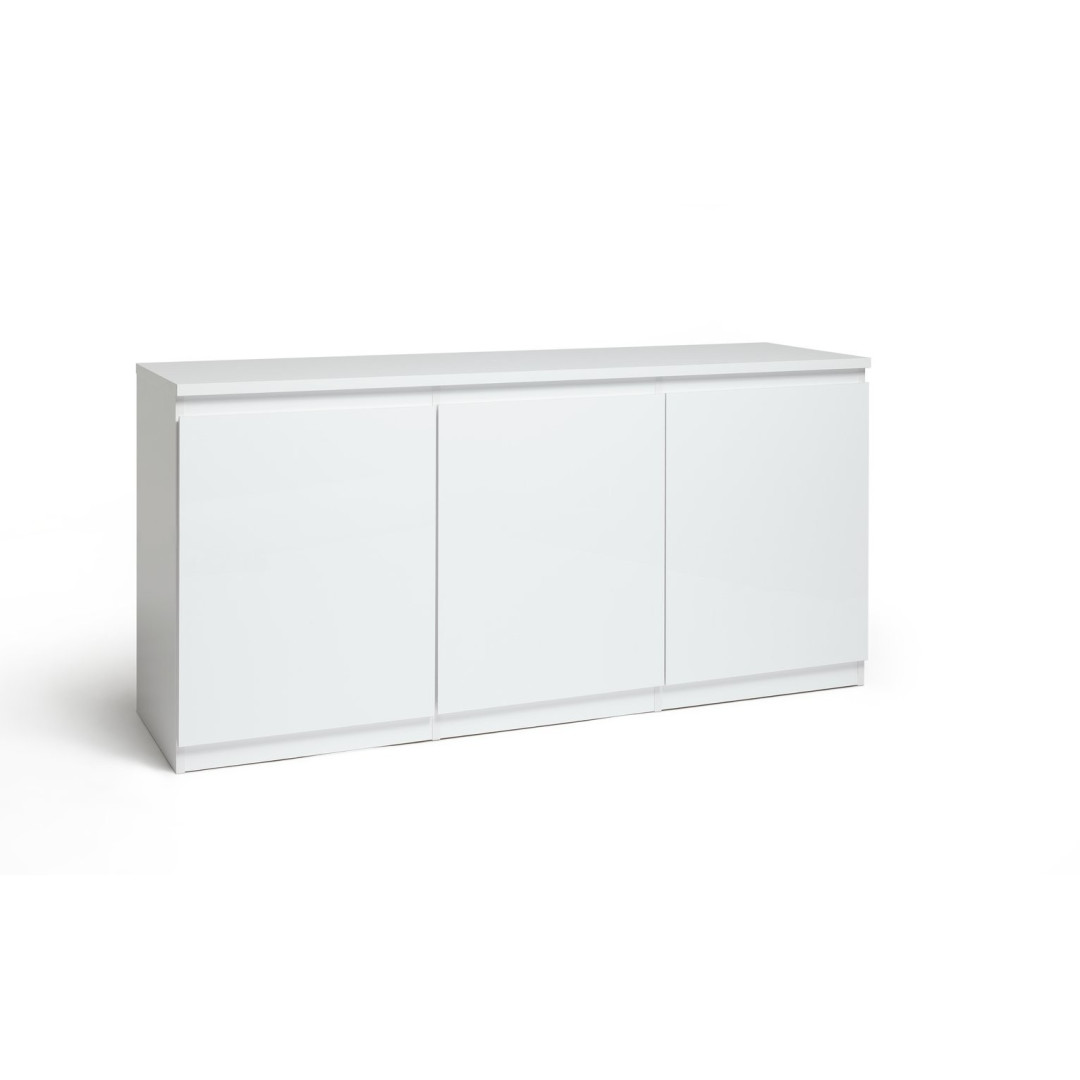 Home Jenson 3 Door Sideboard - White Gloss | Modern Storage Cabinet Home Jenson 3 Door Sideboard - White Gloss | Modern Storage Cabinet