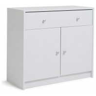 Maine 2 Door 1 Drawer Sideboard - White