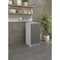 Kitchen Base Unit 400mm Storage Cabinet & Doors 40cm - Grey Matt (No Worktop)