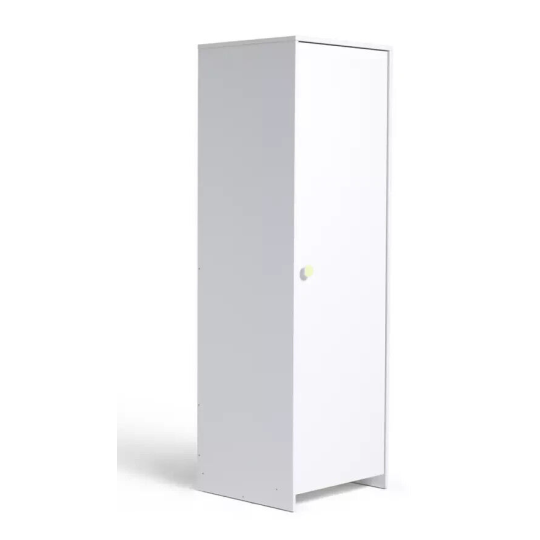 Kids Juno 1 Door Wardrobe - White ( B Grade 35903 - 35906 )