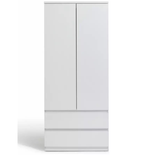 Jenson 2 Door 2 Drawer Wardrobe - White Gloss ( B Grade )