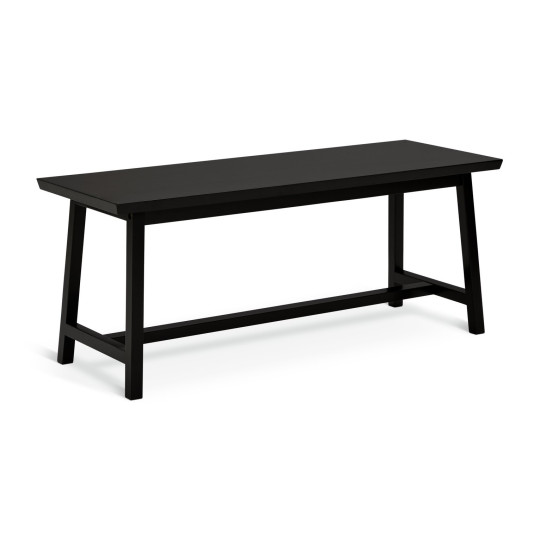 Kyoto Solid Wood Dining Bench - Black | Sleek Dark Aesthetic
