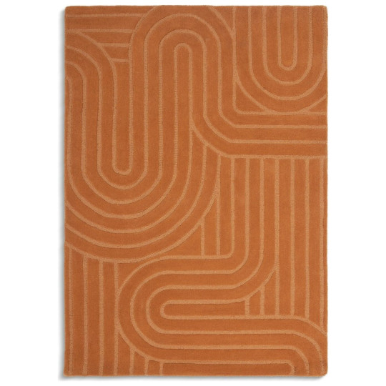 Habitat Mirage Carved Ginger Cut Pile Rug - 170x120cm