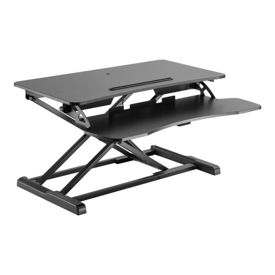 Proper AV Sit Stand Workstation 2 Tier - Black