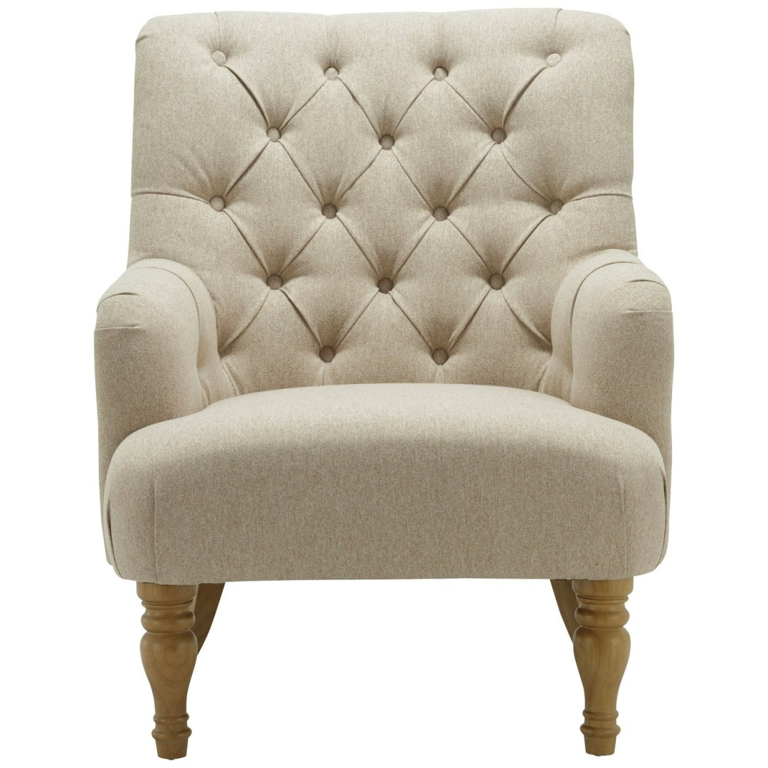 Birlea Padstow Fabric Accent Chair - Wheat |Elegant button back occasional chair Birlea Padstow Fabric Accent Chair - Wheat |Elegant button back occasional chair