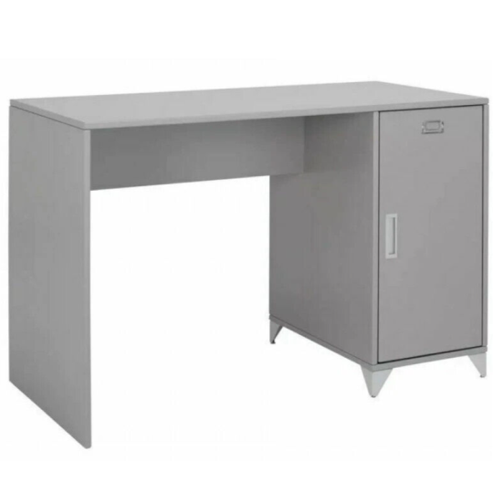 Loft Locker Desk - Grey | Industrial Style Computer Workstation Home Office