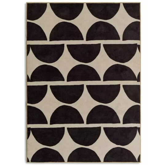 Mid Century Mini Geo Rug - Grey & White - 160x230cm ( B Grade 30621 )