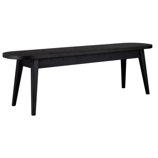 Etta 3 Seater Dining Bench - Black