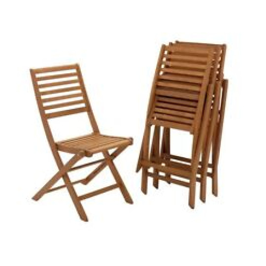 Newbury 4 Garden Folding Chairs Wooden