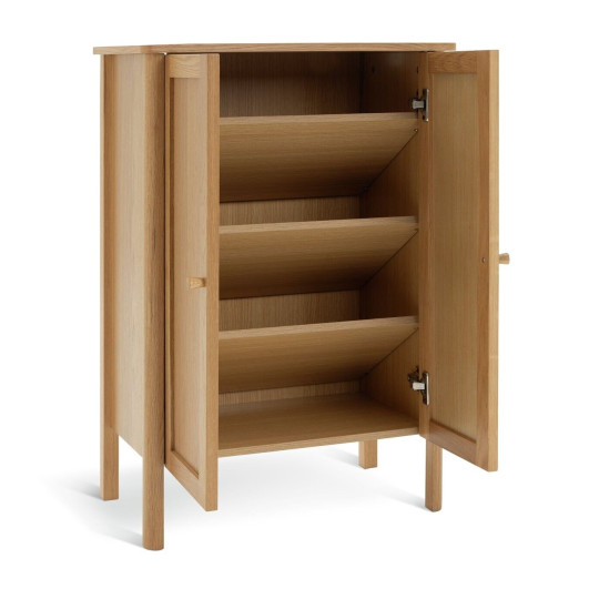 Kent 2 Door Shoe Storage Cabinet - Oak ( B Grade 33939 )