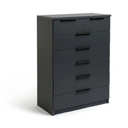 Home Hallingford 5+2 Drawer Chest - Anthracite | narrow tall drawer unit