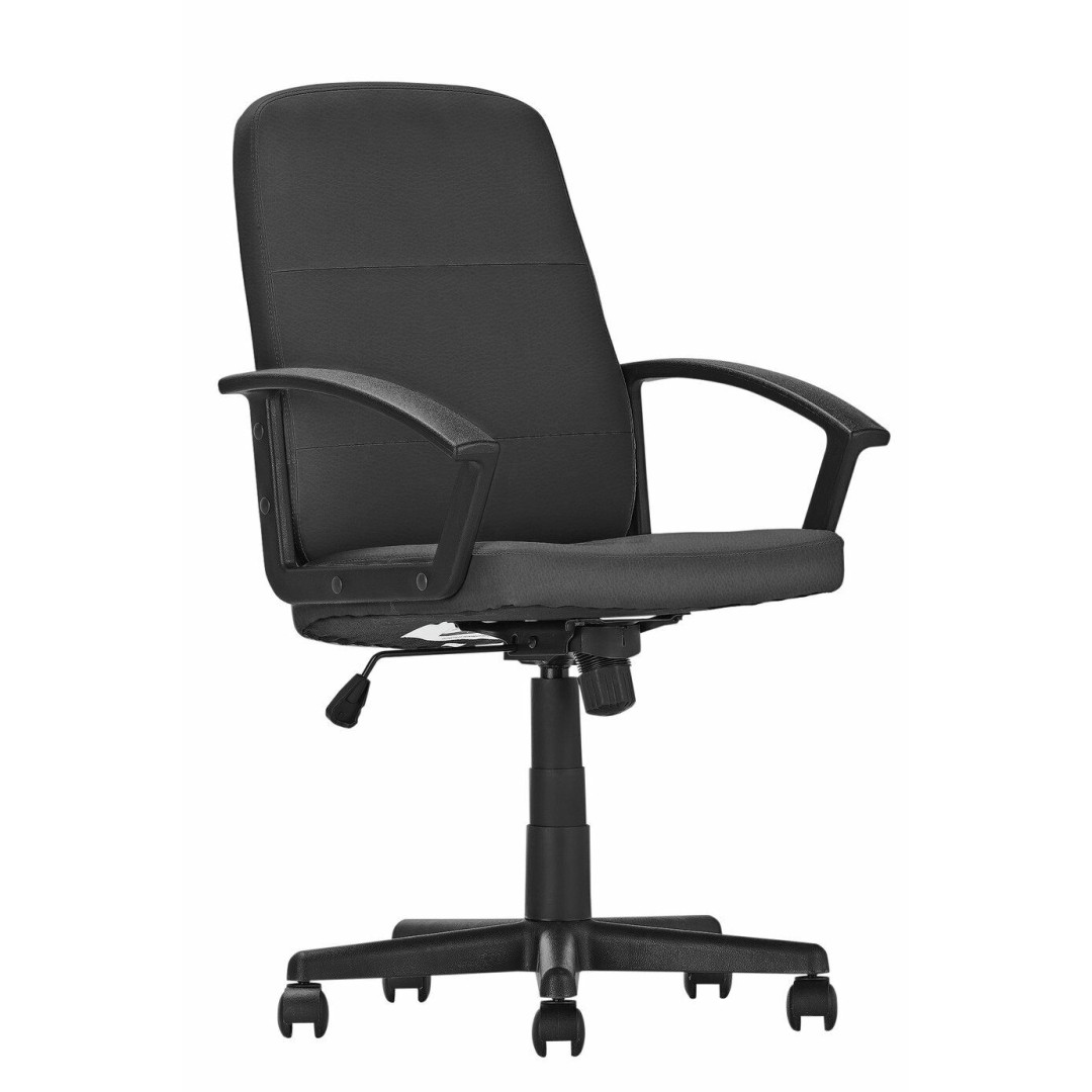 Brixham Faux Leather Office Chair - Black