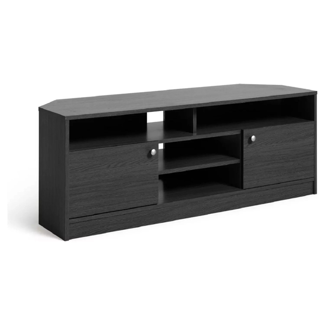 Home Corners 2 Door TV Unit - Black ( B Grade ) Home Corners 2 Door TV Unit - Black ( B Grade )