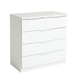 Hallingford 3+2 Drawer Chest - White Gloss | Modern Bedroom Storage Cabinet Unit Hallingford 3+2 Drawer Chest - White Gloss | Modern Bedroom Storage Cabinet Unit