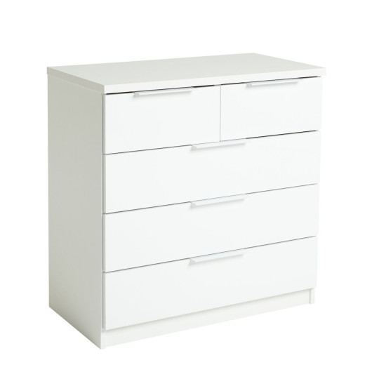 Hallingford 3+2 Drawer Chest -White Gloss