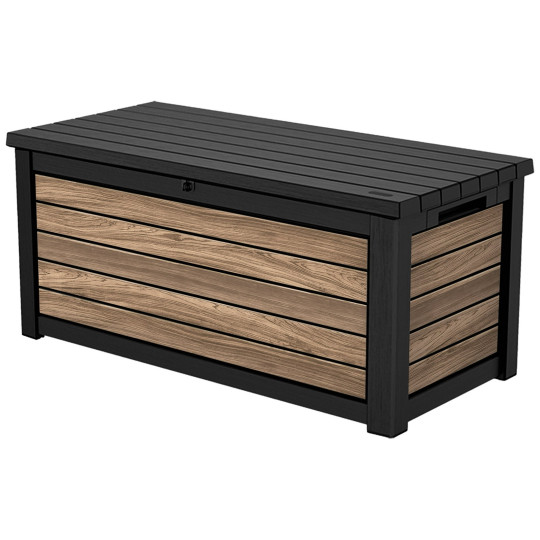 Keter Signature 630L Storage Box, Oak | Garden Storage Chest