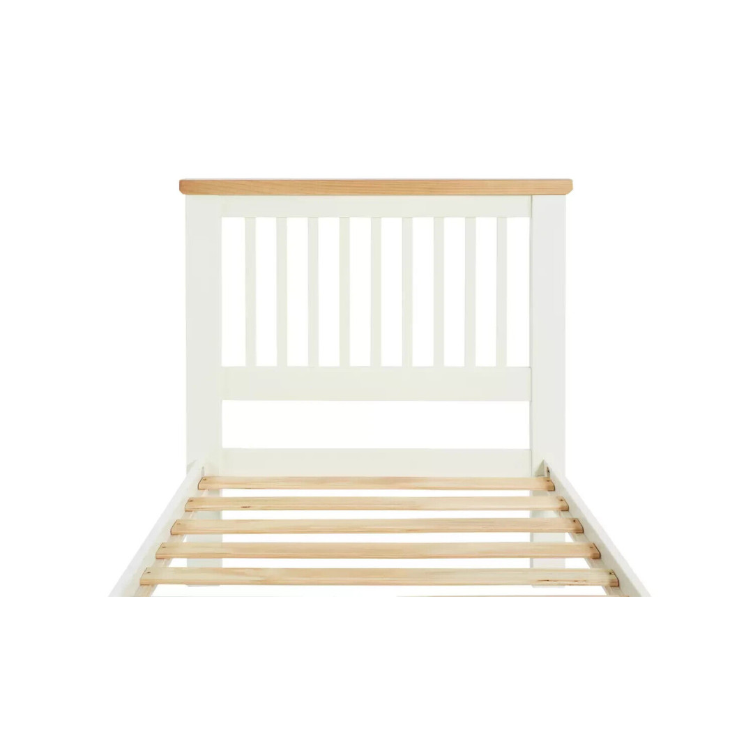 Aubrey single deals bed frame white