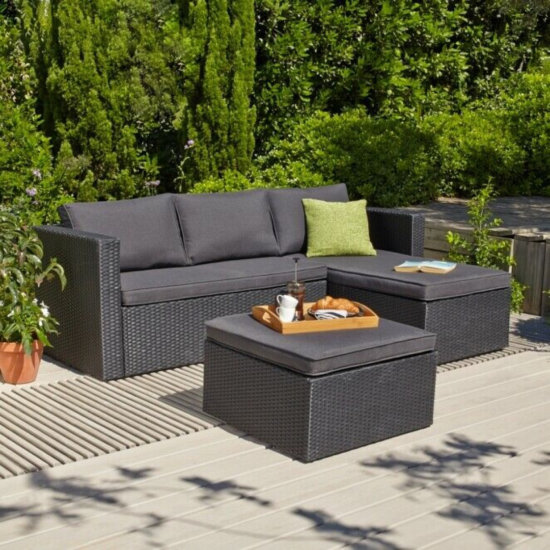 Orlando Garden Chaise and Footstool