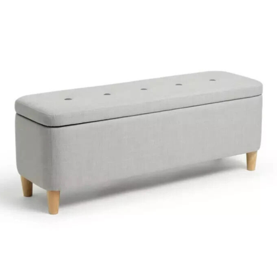 Habitat Aspen Ottoman - Light Grey