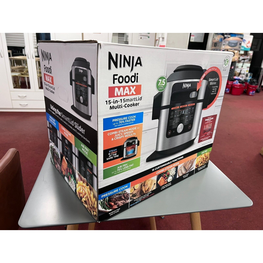 Ninja Foodi MAX 15-in-1 SmartLid Multi-Cooker Air Fryer Brand New 7.5L OL750UK