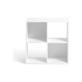 Home Squares 4 Cube Storage Unit - White | Modular Organizer Shelf Living Bed