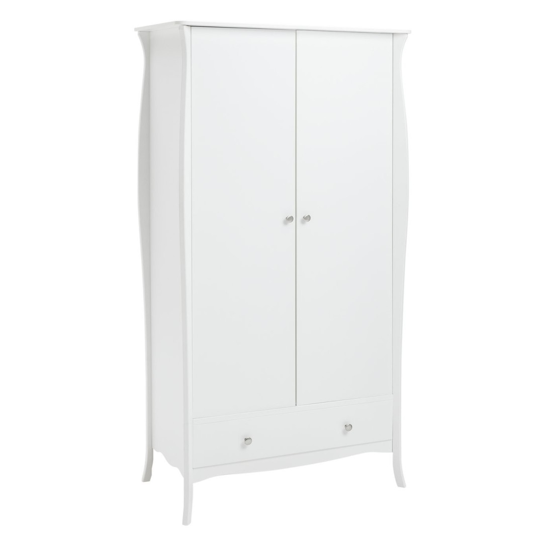 Home 2 Door 1 Drawer Wardrobe - White | Curvaceous looks wardrobe Home 2 Door 1 Drawer Wardrobe - White | Curvaceous looks wardrobe
