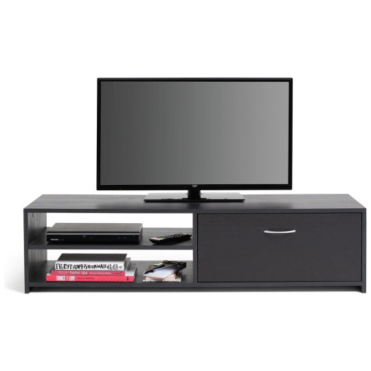 Squares 1 Drawer TV Unit - Black Oak Effect