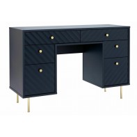 Dutch Glam 6 Drawer Dressing Table - Blue