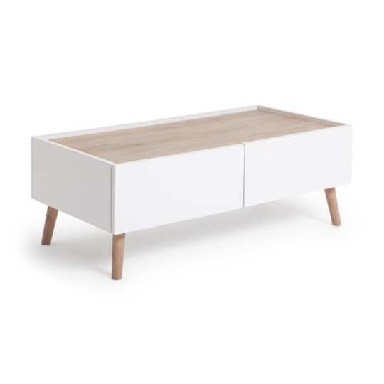 Skandi 2 Drawer Coffee Table - White Two Tone